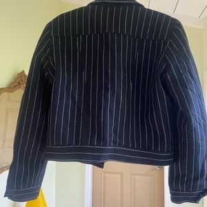 Reformation Navy and White surplus Jacket